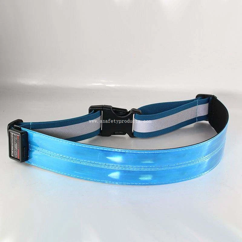 USB nabíjateľný LED reflexný bežecký pás