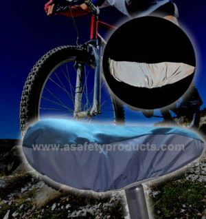 Reflexný kryt sedadla bicykla